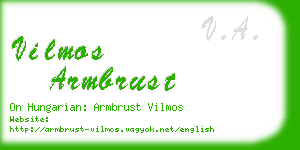 vilmos armbrust business card